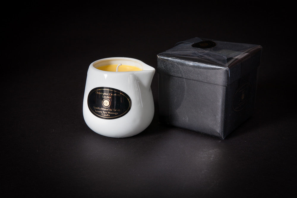 Vanilla Monoi de Tahiti - Luxury Spa Massage Candle 228ml - Christopher Courtney