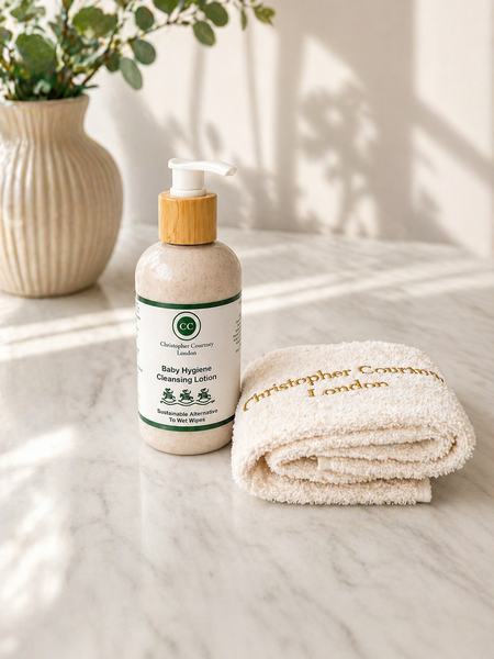 Baby Hygiene Cleansing Lotion – The Sustainable Alternative to Baby Wet Wipes         250ml - Baby Cleansing Lotion Christopher Courtney 