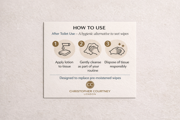 Hygiene Cleansing Lotion - Sustainable Alternative To Wet Wipe  250ml - Hygiene Products Christopher Courtney 