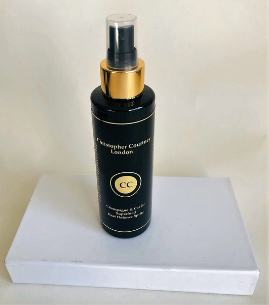 Champagne & Caviar Superfood Heat Defence Spritz - Luxury Natural Hair Care   150ml                   150ml - Christopher Courtney 