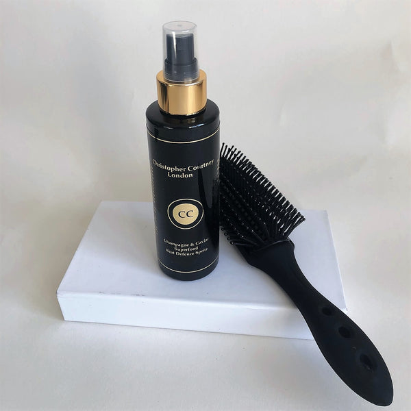 Champagne & Caviar Superfood Heat Defence Spritz - Luxury Natural Hair Care   150ml                   150ml - Christopher Courtney 